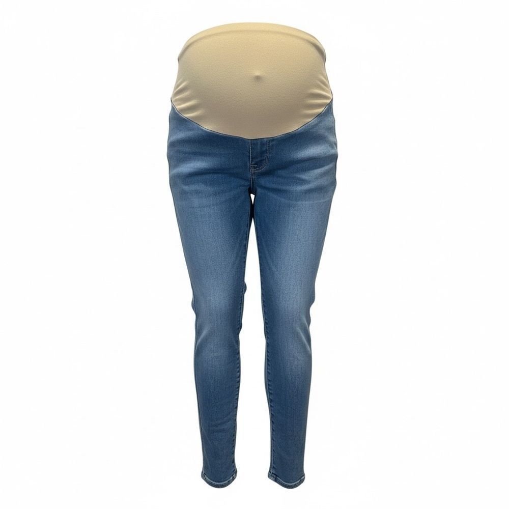 EUC Vintage Violet Maternity Over The Belly Classic Blue Skinny Jeans - Size L